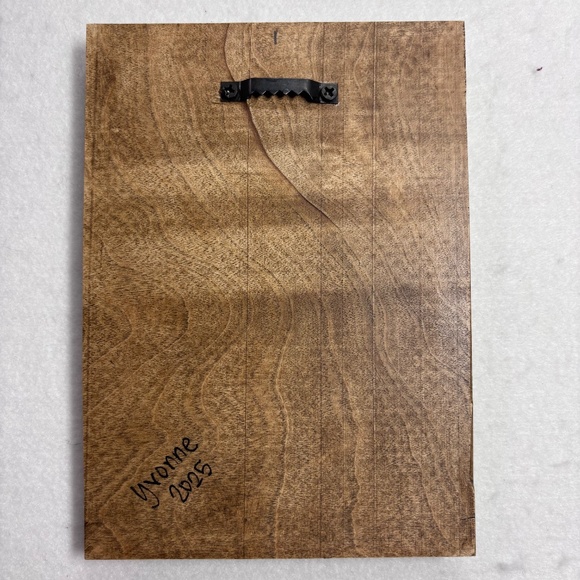 Mixed Media Art Saguaro Cactus Tan Mauve Sunset Star Desert Wood Southwest 6 x 8 - Picture 7 of 8